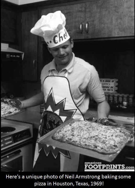Nail Armstrong baking pizza