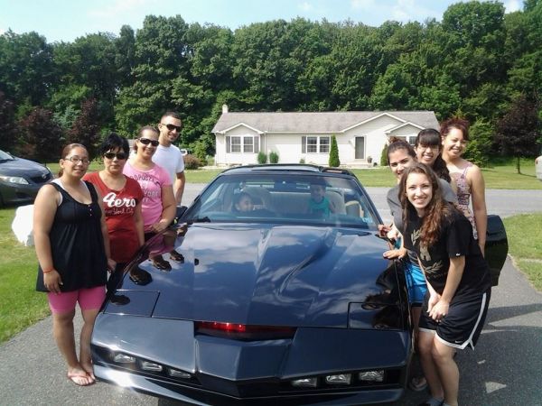Young Enzo and family with KITT from Knight Rider!