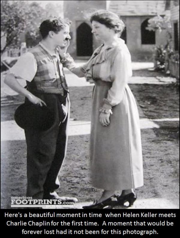 Helen Keller meets Charlie Chaplin