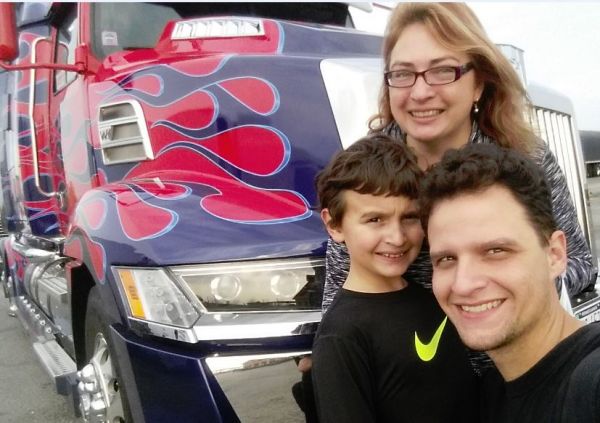 Fiduccia family with their Optimus truck